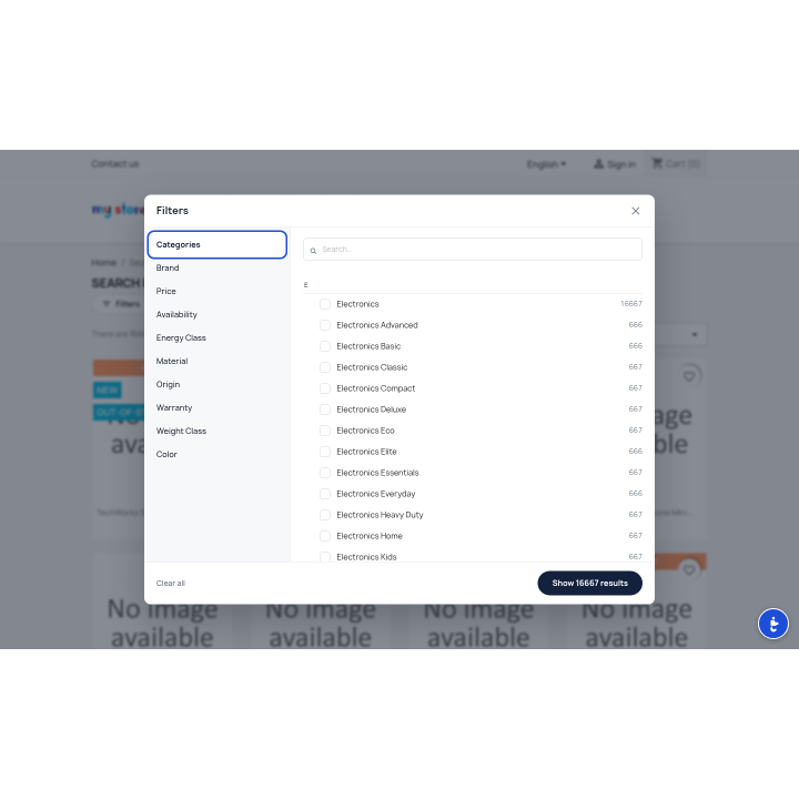 Ricerca Elasticsearch per PrestaShop: filtri a faccette
