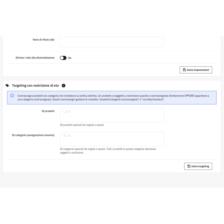 Targeting: beperking op specifieke producten of categorieën
