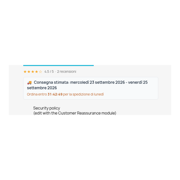 Voorbeeld: verwachte leverdatum op de productpagina