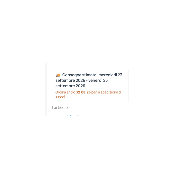 Esempio: data di consegna mostrata nel checkout