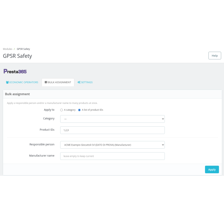 GPSR para PrestaShop: seguridad productos Reg. UE 2023/988