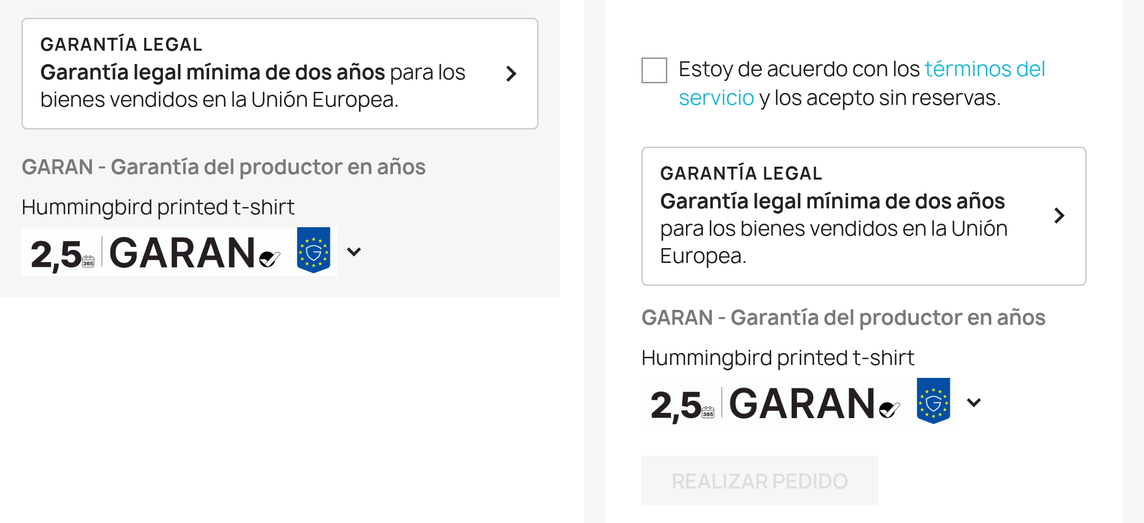 Carrito y paso de pago