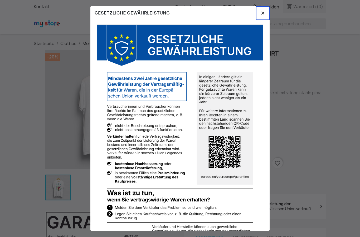Der vollständige Hinweis in einem Fenster