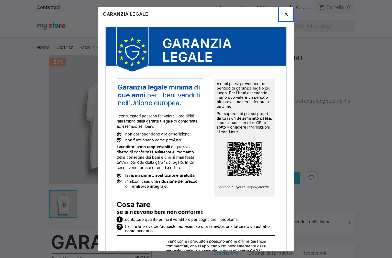 L'avviso completo aperto in una finestra
