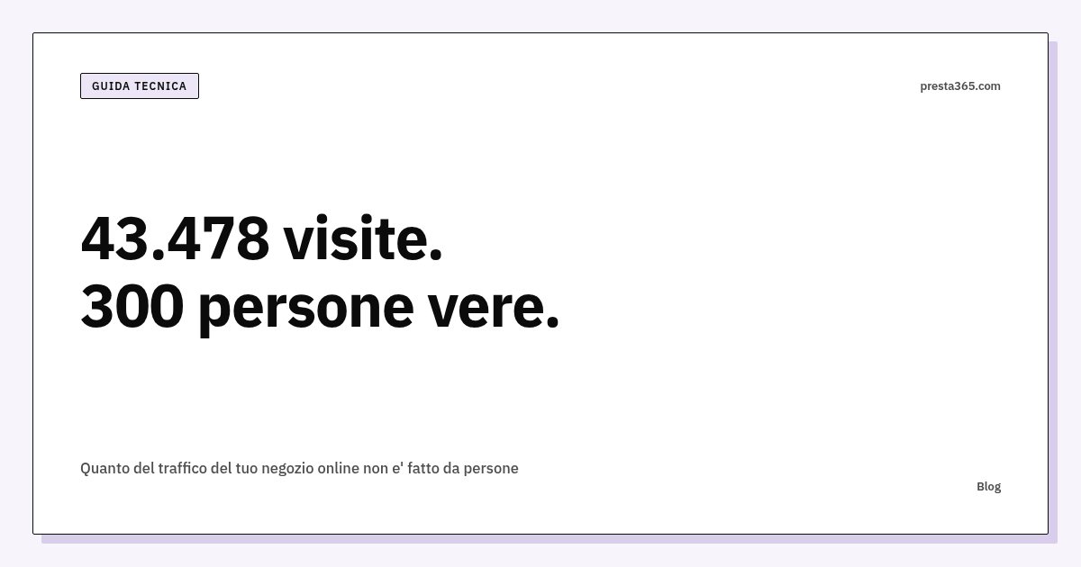 Quanto del traffico del tuo negozio online non è fatto da persone